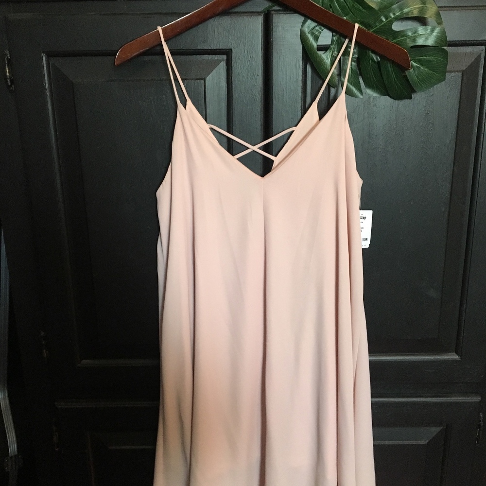 Blush Pink Formal Spaghetti Strap Dress